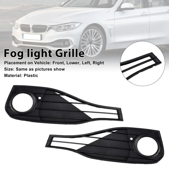 Fog Lamp Light Cover Insert Grill Grille Fit BMW 4 SERIES F32 428i 2014-2020