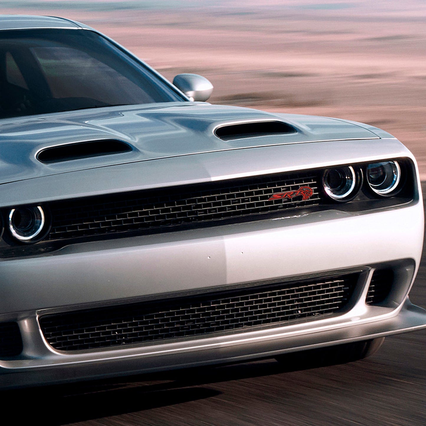 Front Grille SRT Hellcat Emblem Badge for Charger Challenger SRT Chrome