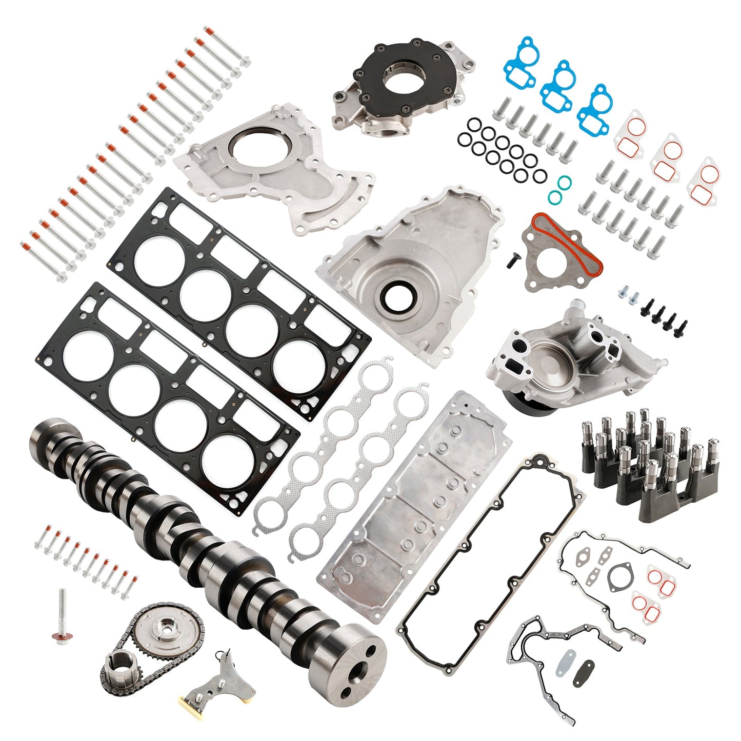 2007-2013 CHEVROLET AVALANCHE 5.3L 5328CC 325CID V8 FLEX OHV NON AFM DOD Cam Lifter Kit with Valley Cover 12646386 12499225