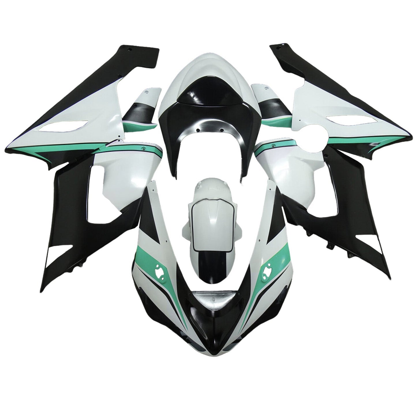 Injection Fairing Kit Bodywork Plastic ABS fit For Kawasaki ZX6R 636 2005-2006