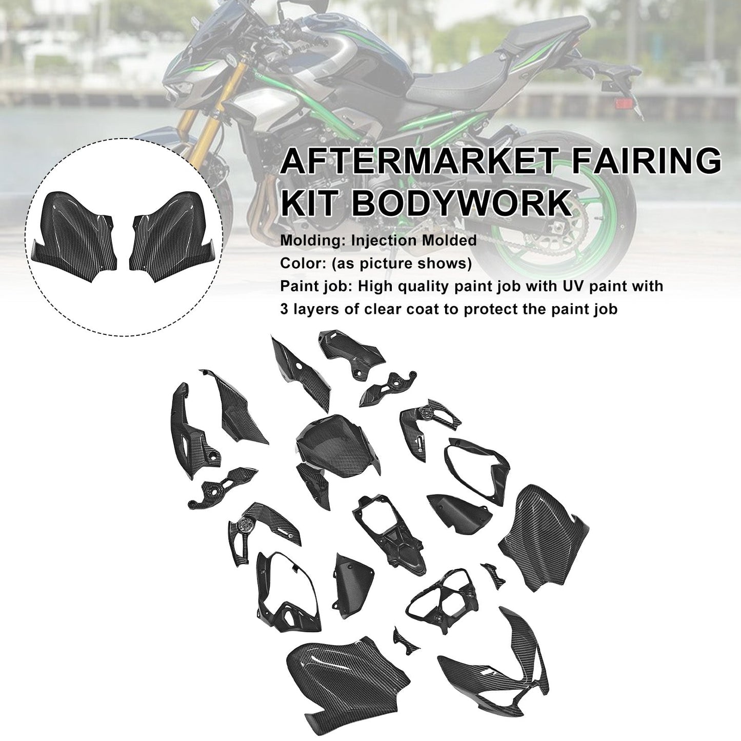 Injection Bodywork Fairing Kit for Kawasaki Z900 2025-2026