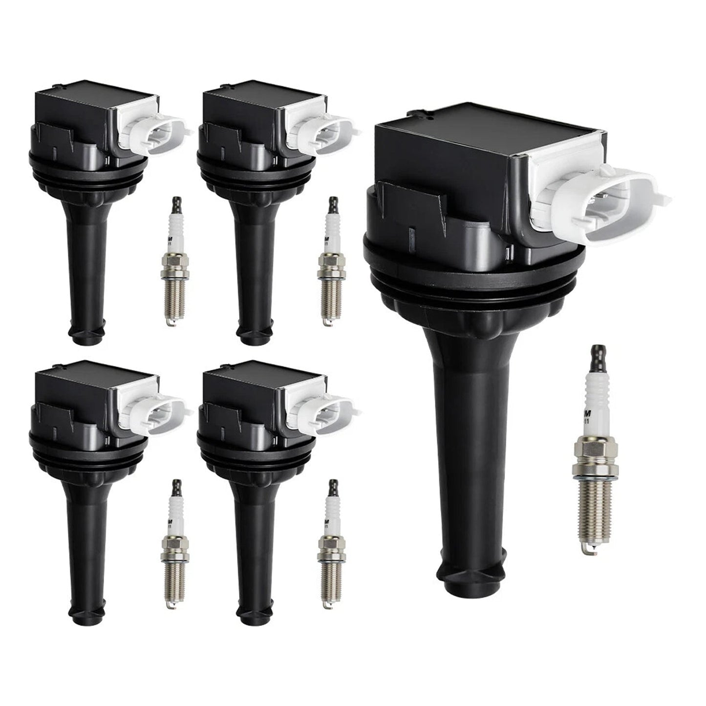 2012-2016 Volvo S60 2.5L L5 5x Ignition Coil Pack UF517+Spark Plugs