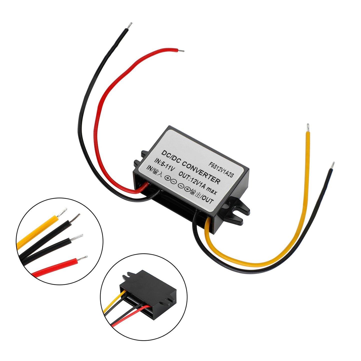 DC-DC 6V-12V 1A 12W Step Up Car Power Supply Converter Regulator Waterproof