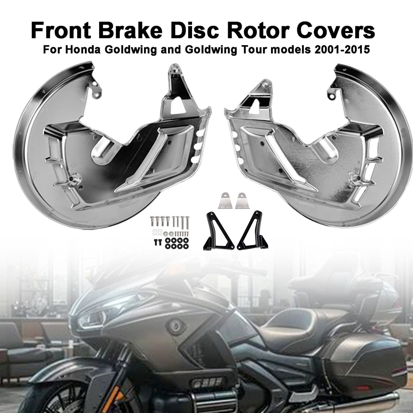 2001-2015 For Honda Goldwing and Goldwing Tour models Front Brake Disc Rotor Covers
