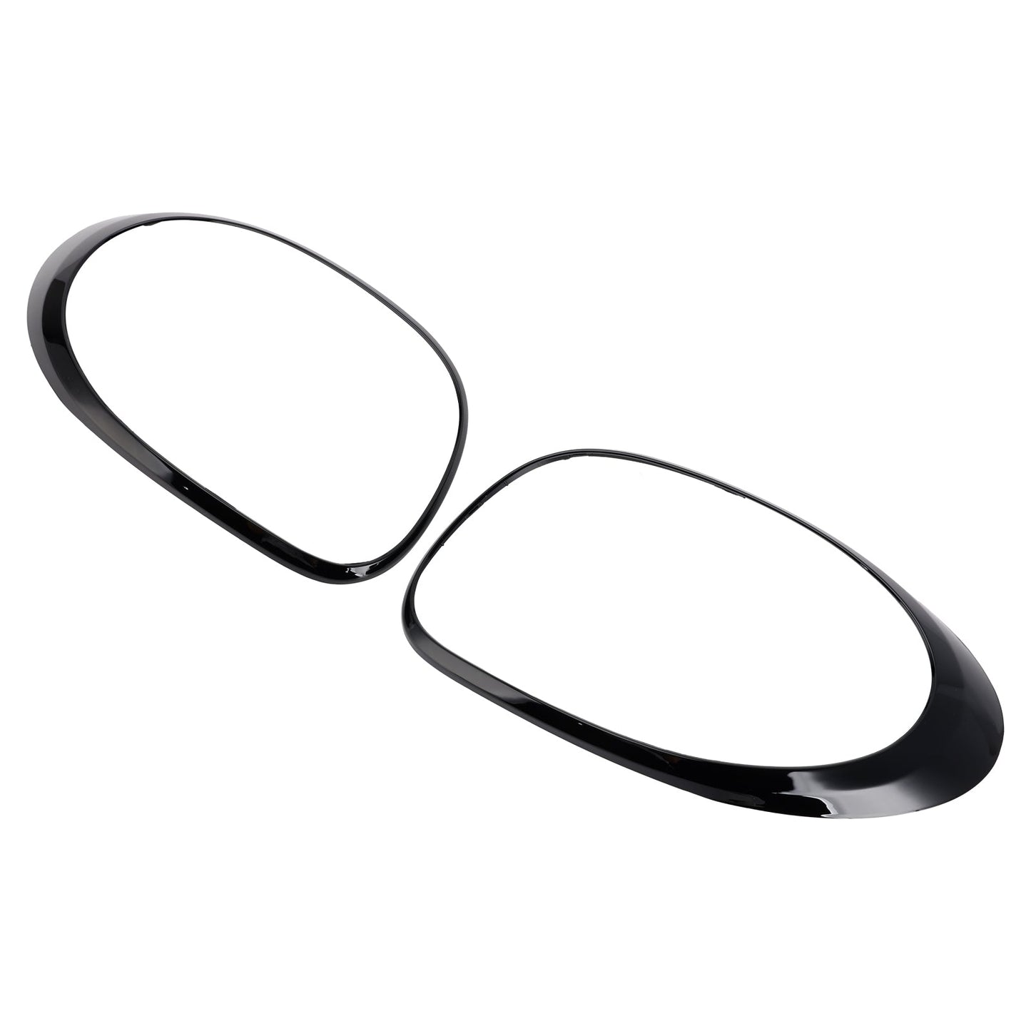 Left+Right Rear Taillight Lamp Trim Ring For Fiat 500L 2014-2020 Black