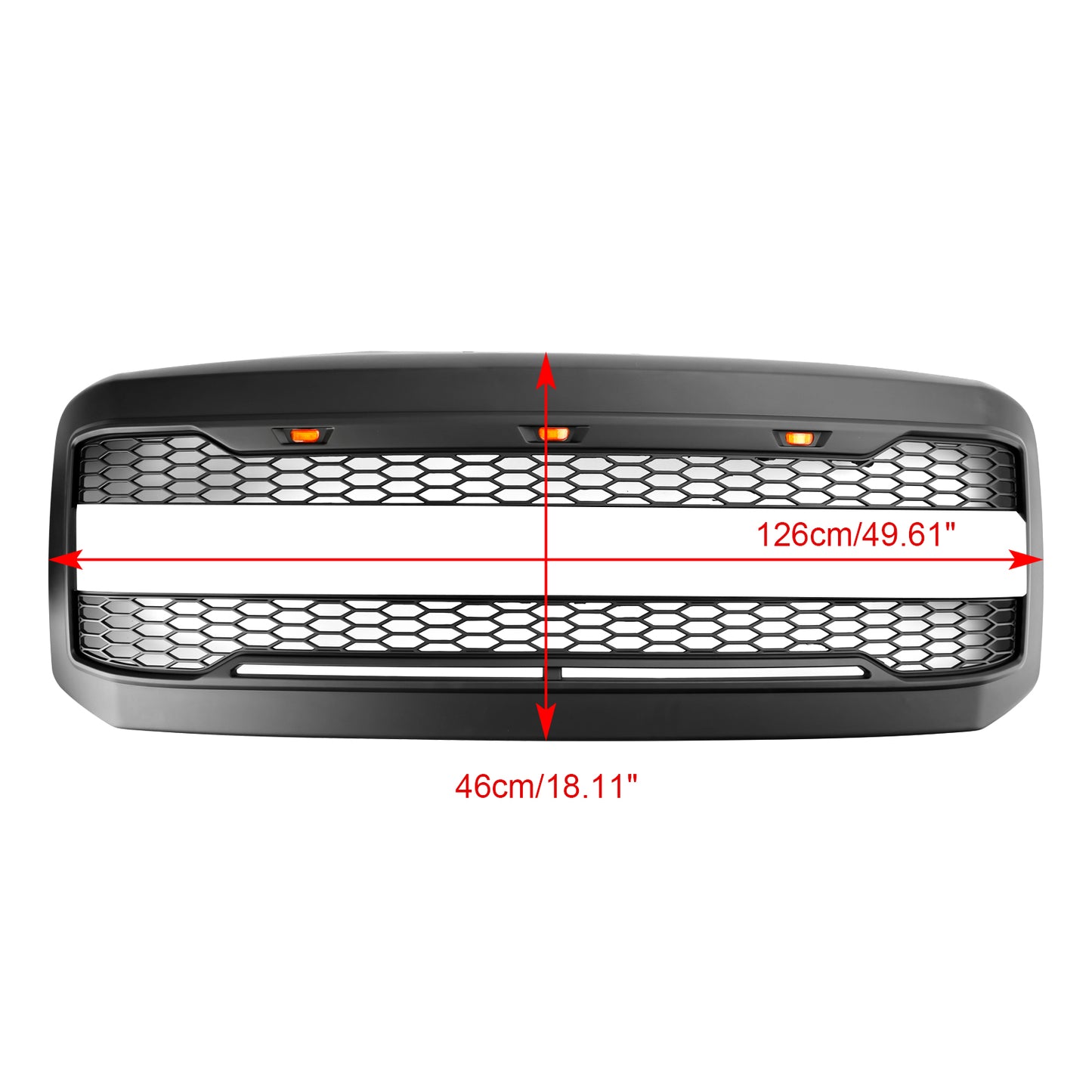 Front Bumper Grill Grille W/ LED Fit Ford F250 F350 2005-2007 Super Duty