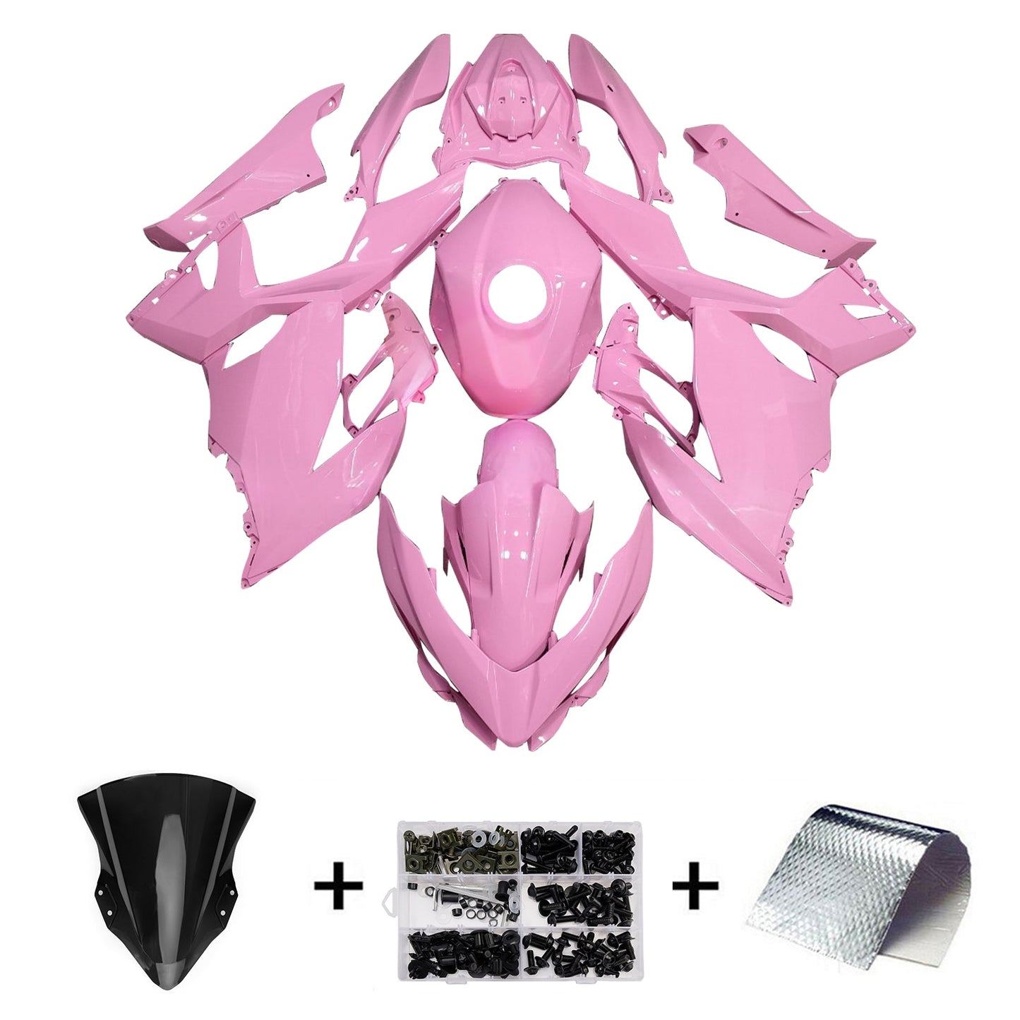 Injection Fairing Kit Bodywork Plastic ABS fit For Kawasaki EX400 Ninja400 2018-2024