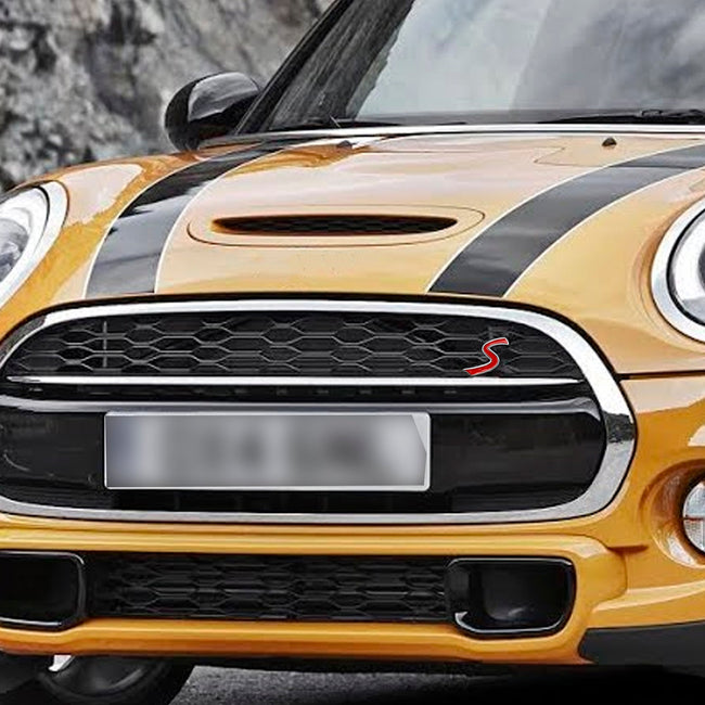 Front Grille S Emblem Decal Badge for MINI Cooper