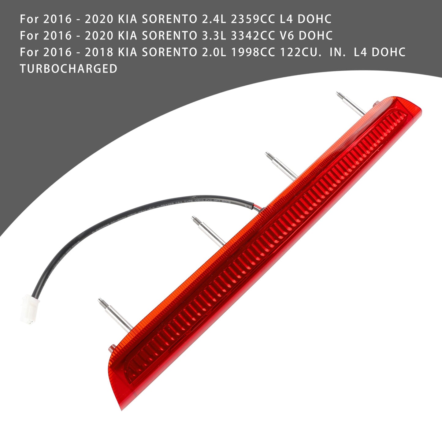 Rear Spoiler Higher Brake Stop Lamp 92700-C5000 For Kia Sorento 2016-2020