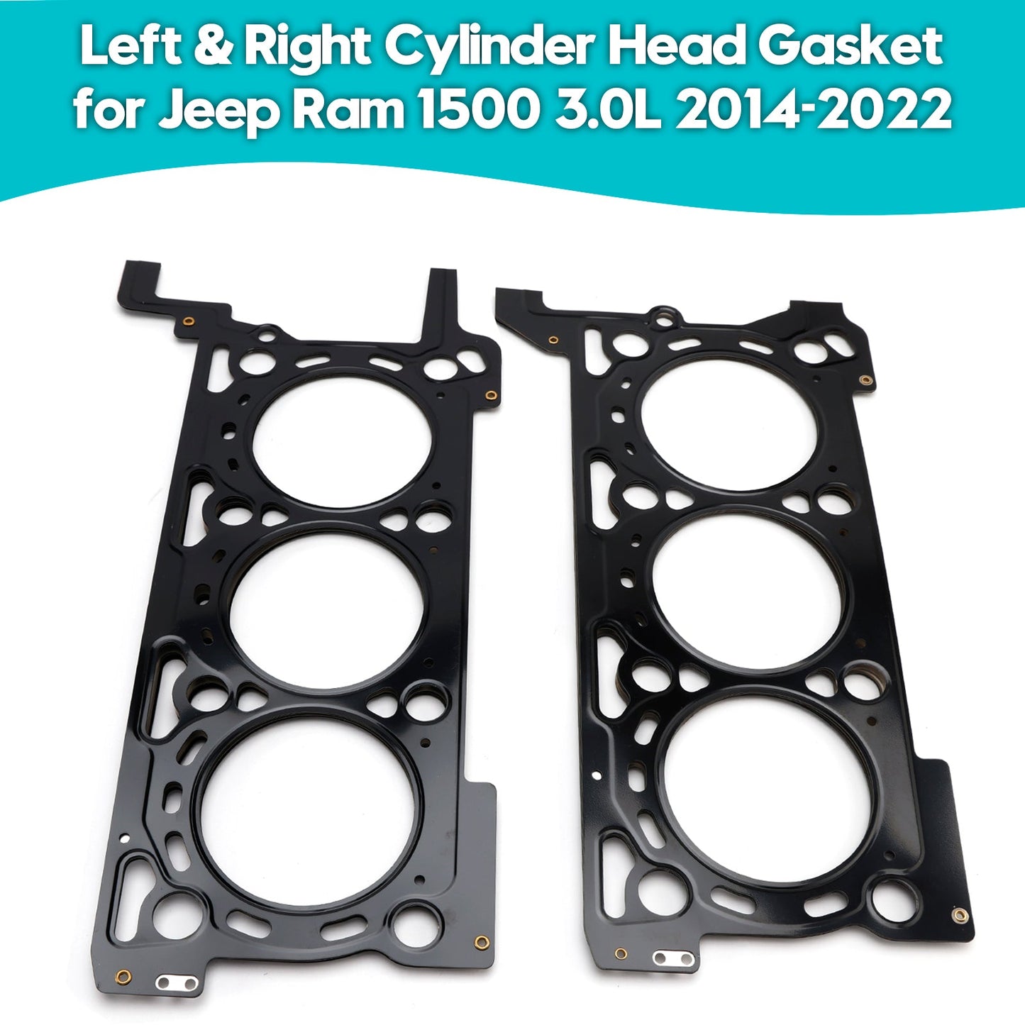 Left & Right Cylinder Head Gasket for Jeep Ram 1500 3.0L 2014-2022