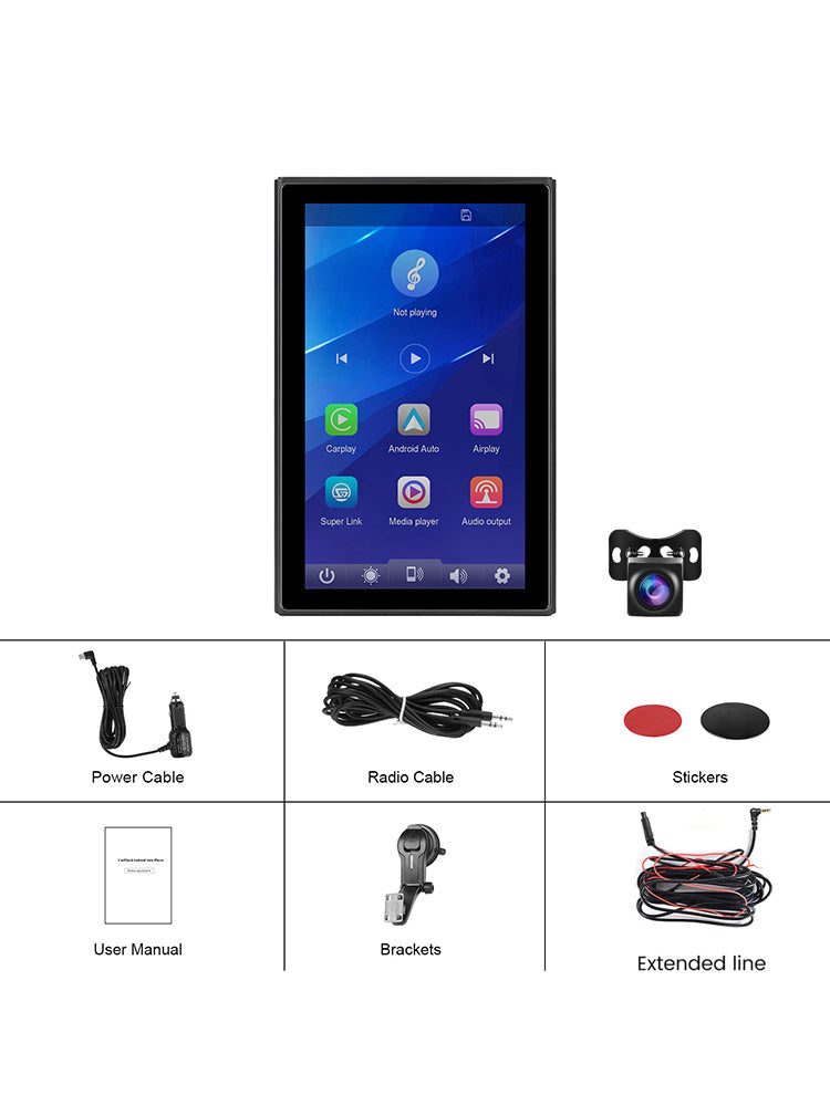 7-inch Full Touch Screen Apple CarPlay Android Auto Switching Display AHD Camera