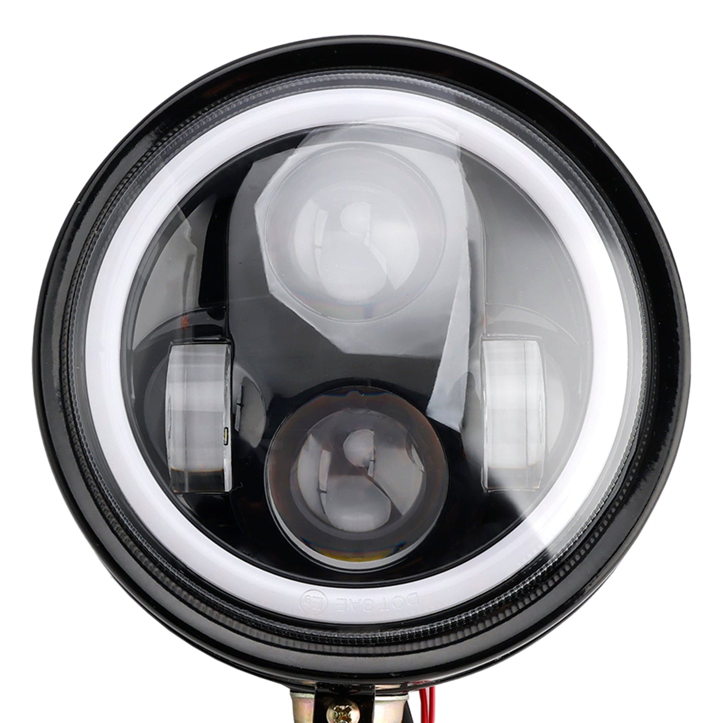 5.75" Headlight Lamp Spotlight Universal 4-Bulbs Fits For Motorcycle