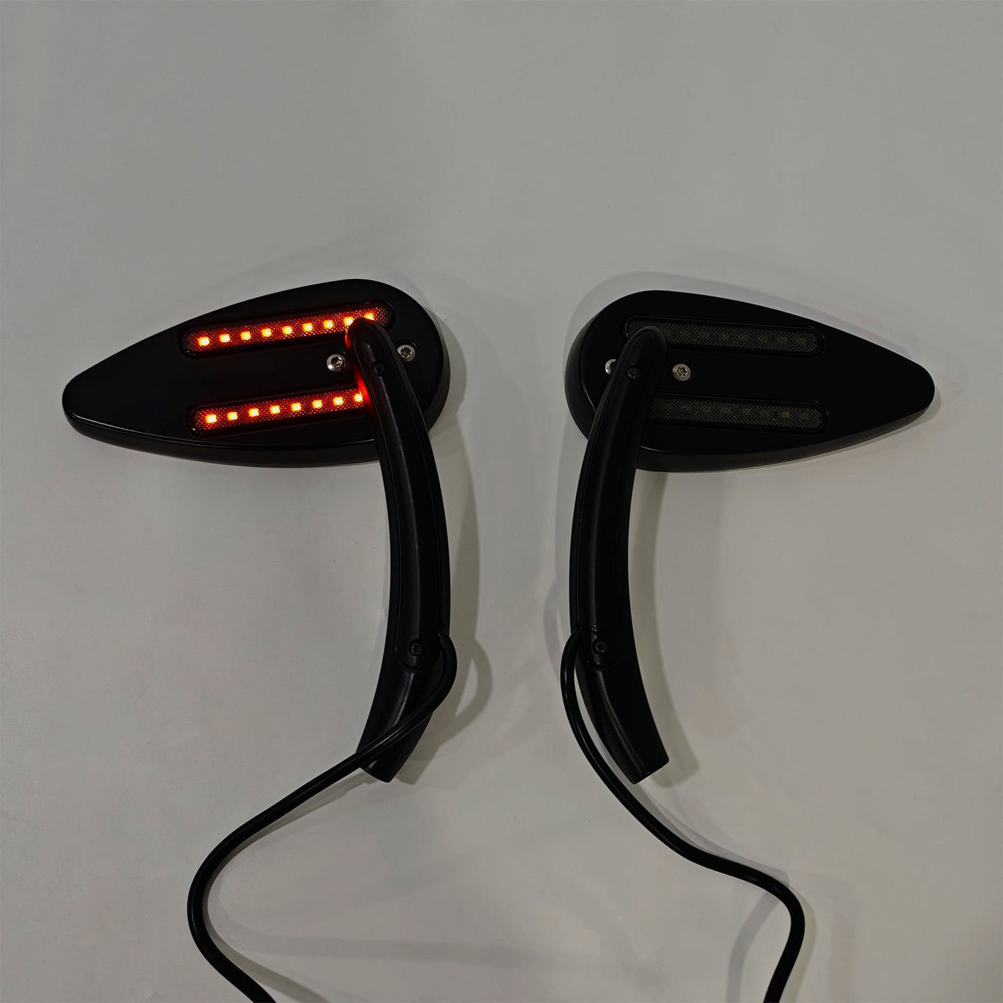 1990-2021 Sportster 883 1200 Black Custom Dynamics LED Turn Signal Mirrors