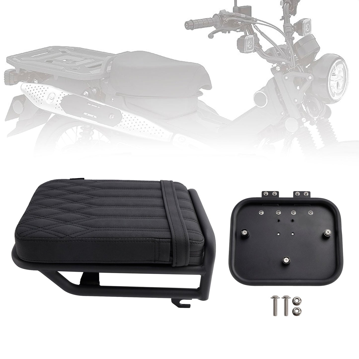 2020-2023 For Honda Ct125 Huntercub Kit Saddlebag Bracket & Rear Seat Cushion Brown