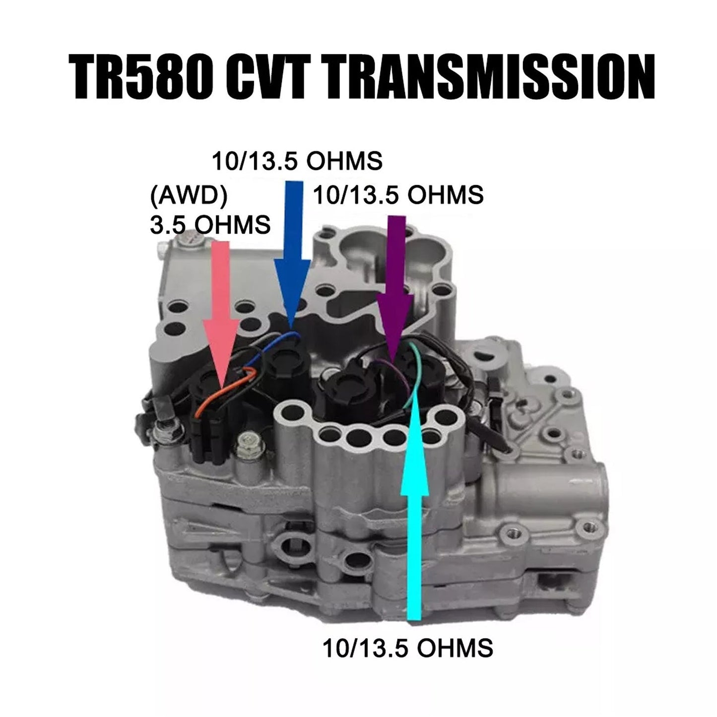 Subaru Lineartronic CVT TR580 TR690 4PCS Torque Converter AWD Solenoid