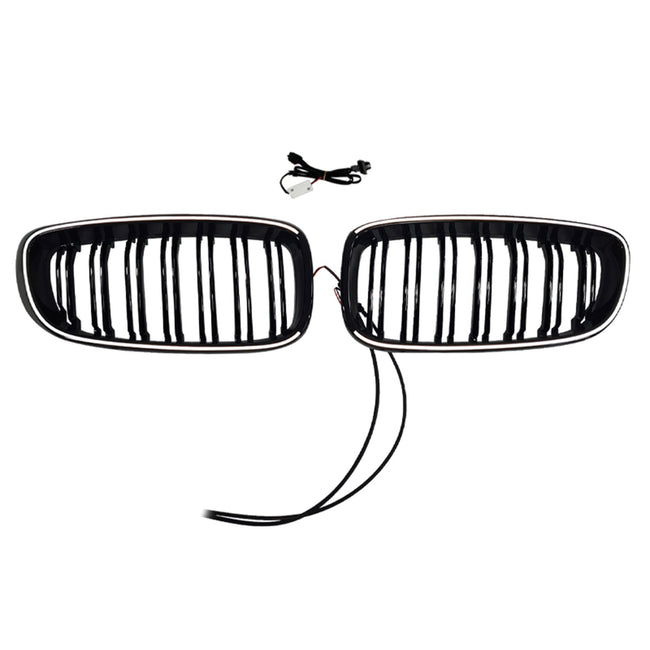 2013-2019 Fit BMW 3 Series F34 GT Dual Slat Front Bumper Grille Gloss Black