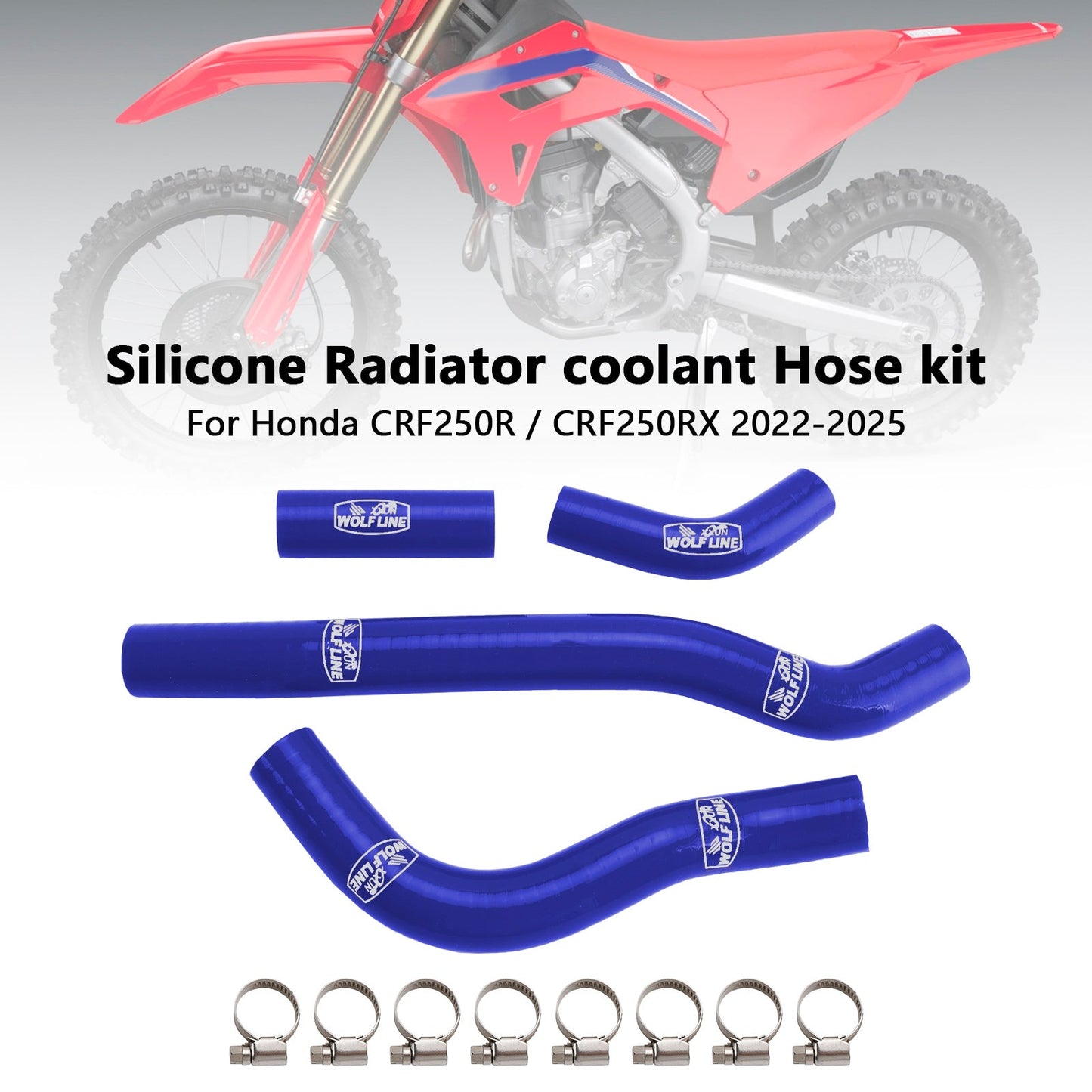 2022-2025 Honda CRF250R CRF250RX Silicone Radiator coolant Hose
