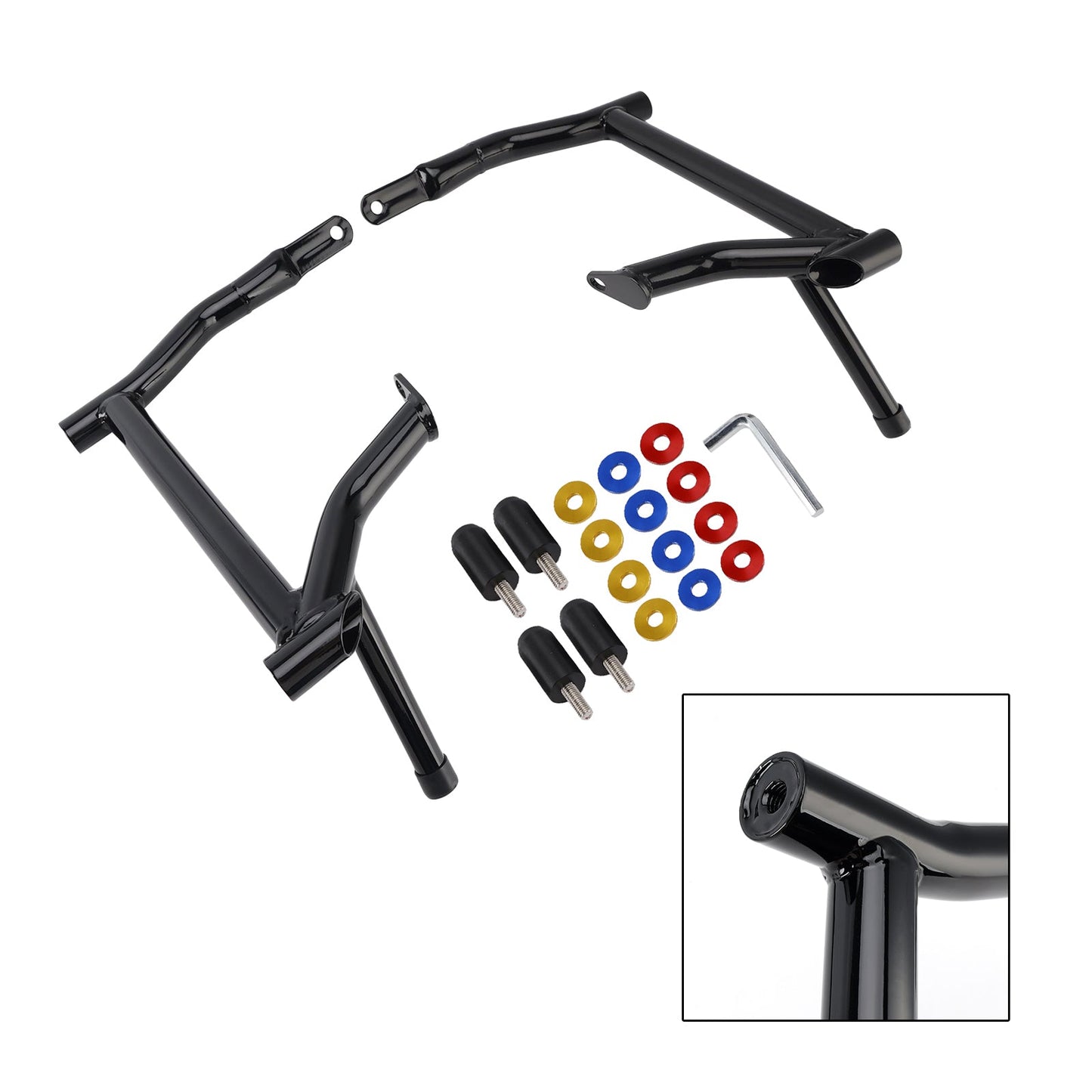 2014-2023 Road Glides Street Glides Road Glides FLHT FLHX Saddlebag Guard Crash Bar Frame Protector Bumper Black