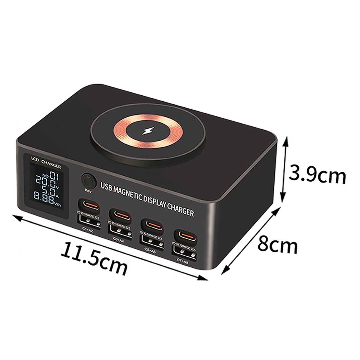 140W Fast Charging Charger Intelligent PD100W Notebook Multi-Port USB Charger UK