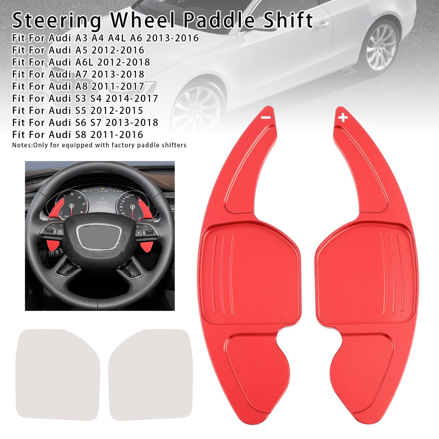 Steering Wheel Paddle Shifter Extension For Audi A3 A4 A5 A6 A8
