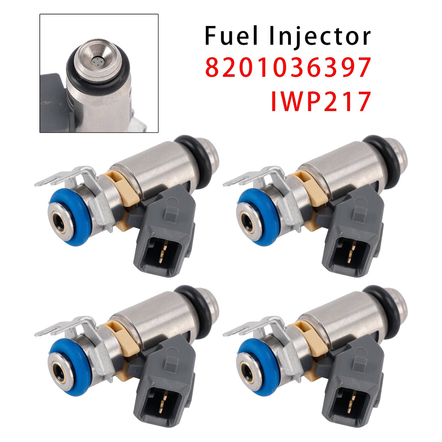 2010.06-2018.01 For Dacia Duster(HS_) 1.6 16V 4x4 Fuel Injector 4PCS 8201036397