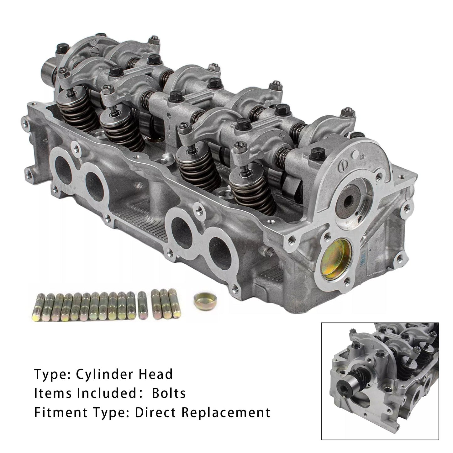 1984-1987 MAZDA 626 2.0L 1998CC 122CID L4 SOHC, (8 VALVE), ENG. CODE "FE, FEH1" Cylinder Head Mechanical Type F80210225A