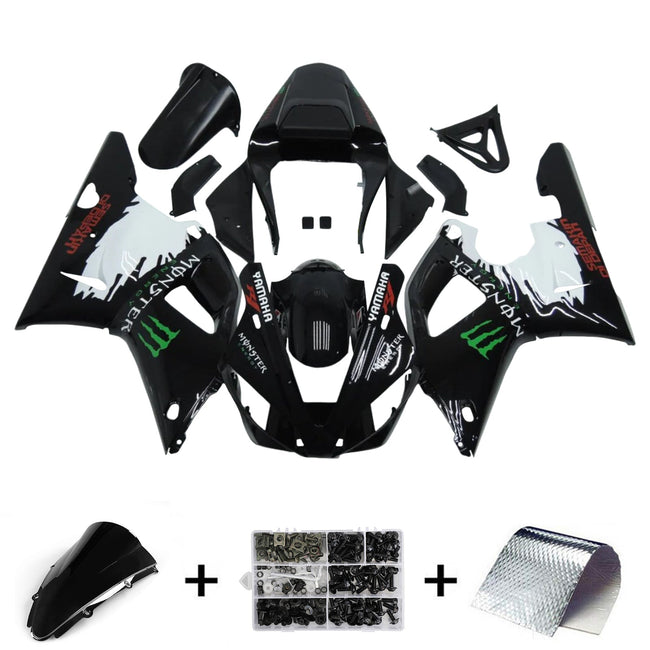 2000-2001 Yamaha YZF 1000 R1 Injection Fairing Kit Bodywork Plastic ABS