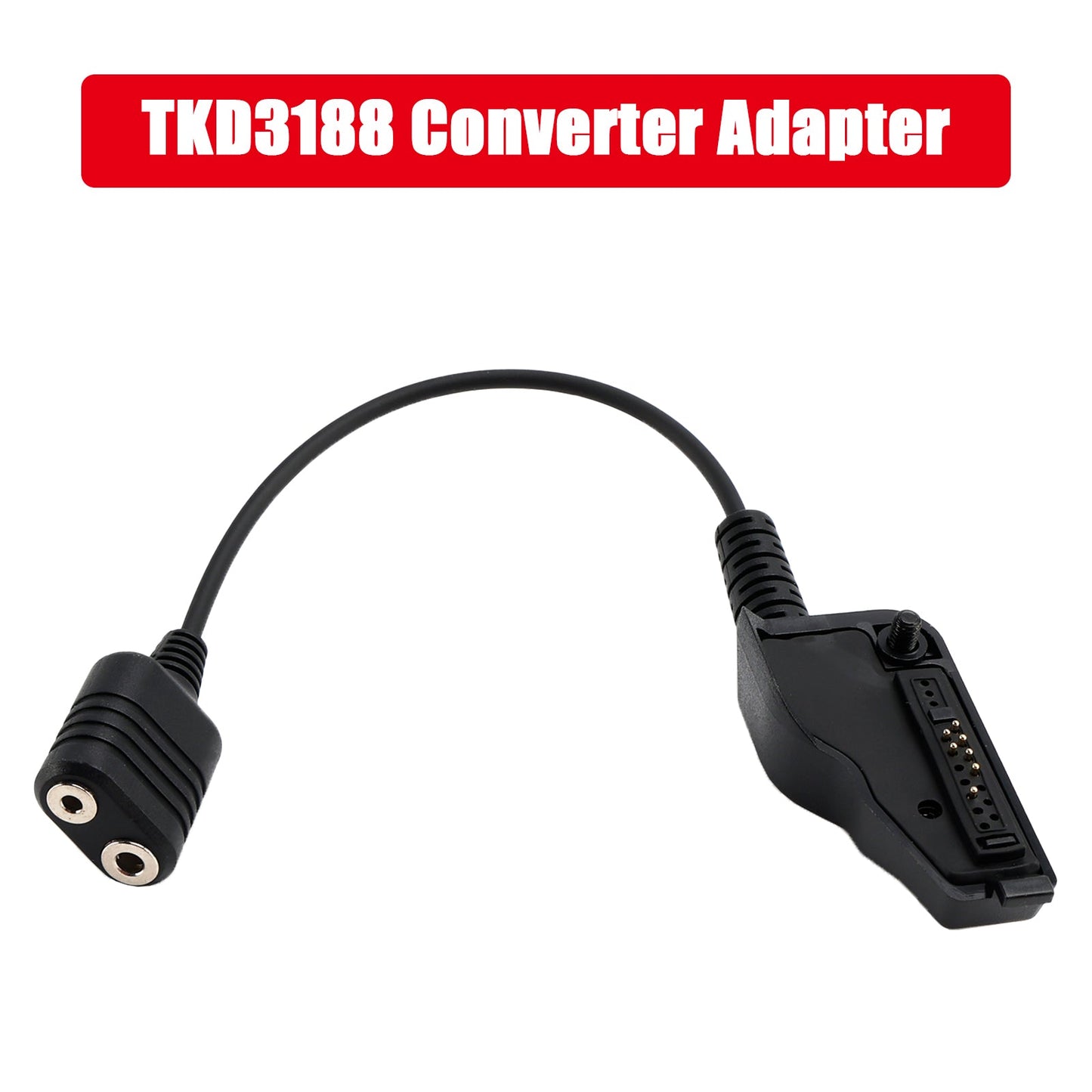 K Interface Headset Port Converter Cable for TKD3188 TK-D300 TK390 TK3185 TK3140