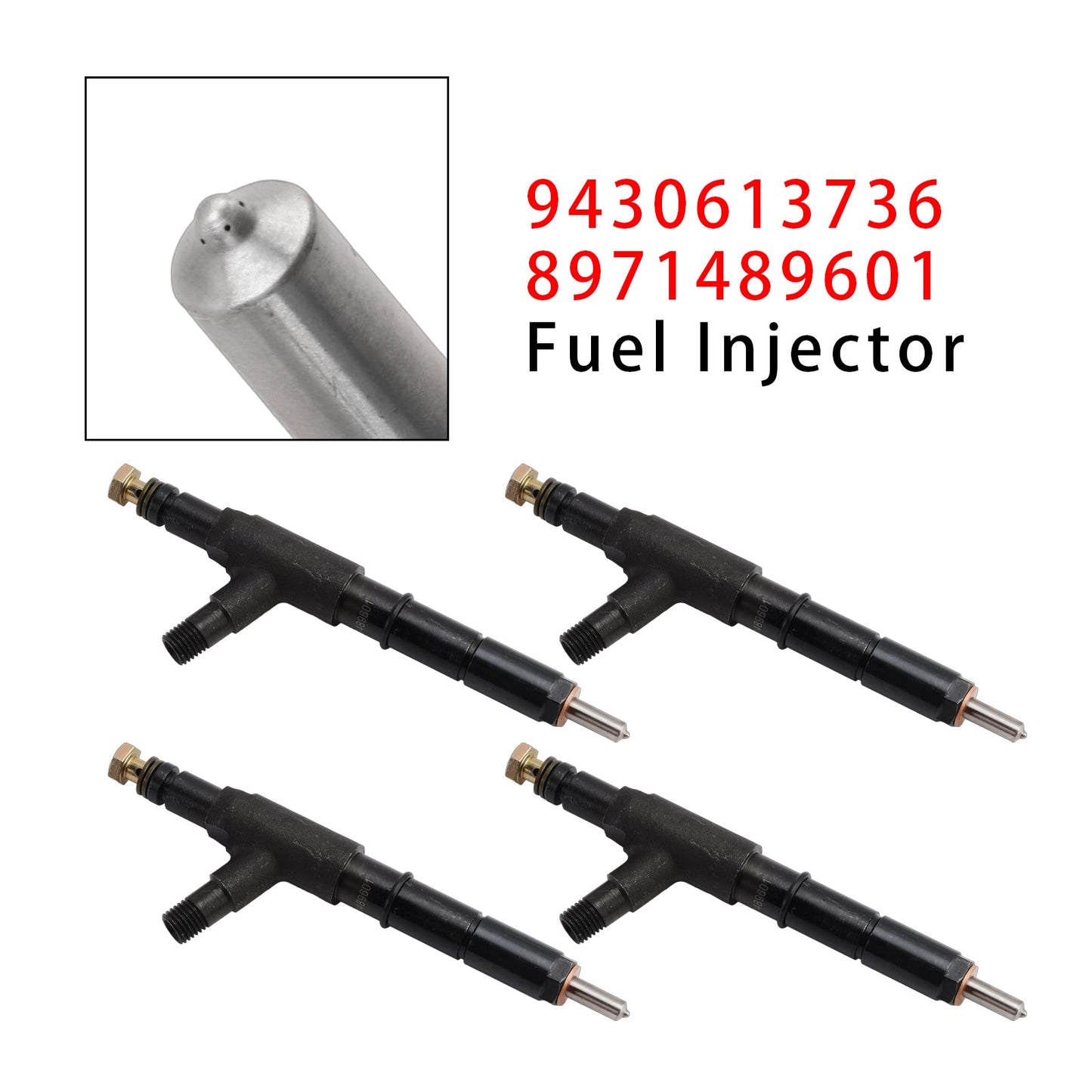 4Pcs Fuel Injector For Isuzu 4HE1 4.8L 4HG1T 4.6L NPR NQR 9430613736 8971489601