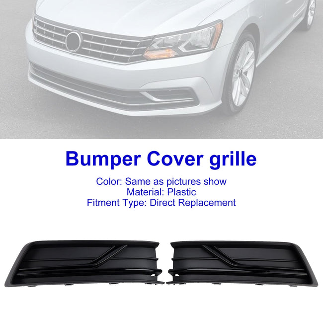 Front Left and Right Side Fog Light Cover Grille Fit VW Passat B8 2016-2018