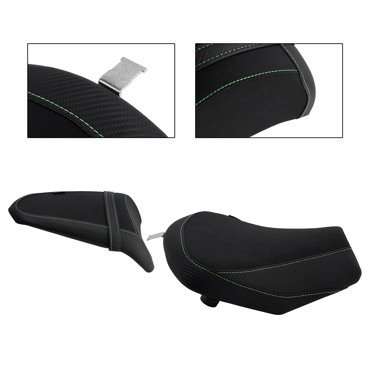 2017-2025 For Kawasaki Ninja 650 Z650 Front&Rear Raider Passenger Cushion Kit Green