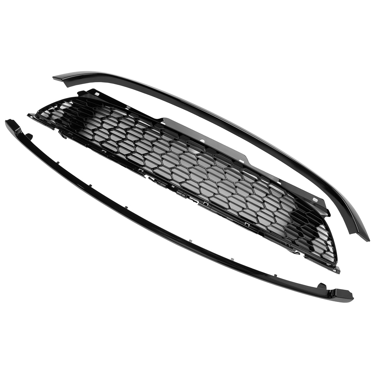 2007-2013 MINI R56 Cooper S & JCW 3-Door Hatchback 3PCS Gloss Black Front Grill Grille