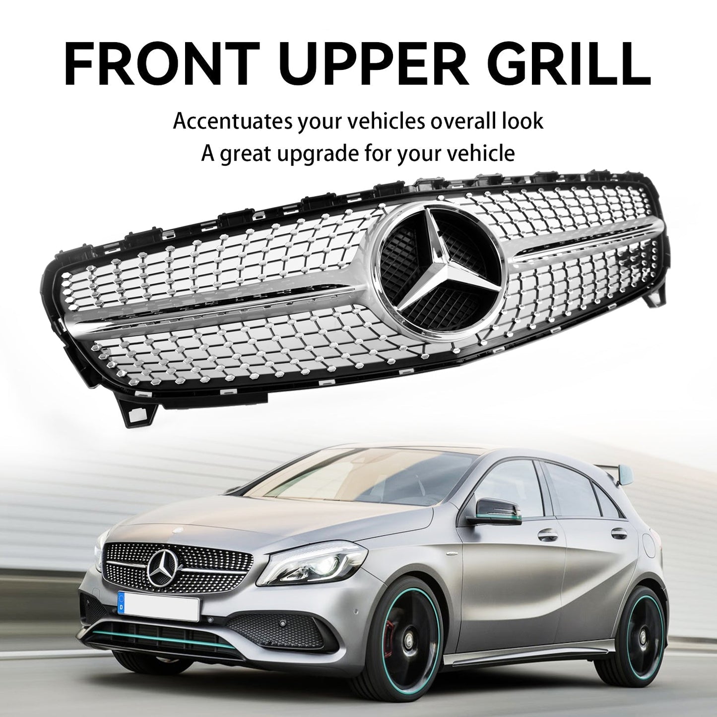 W176 A CLASS 2016-2018 MERCEDES BENZ Girll Diamond Front Bumper Grille Grill