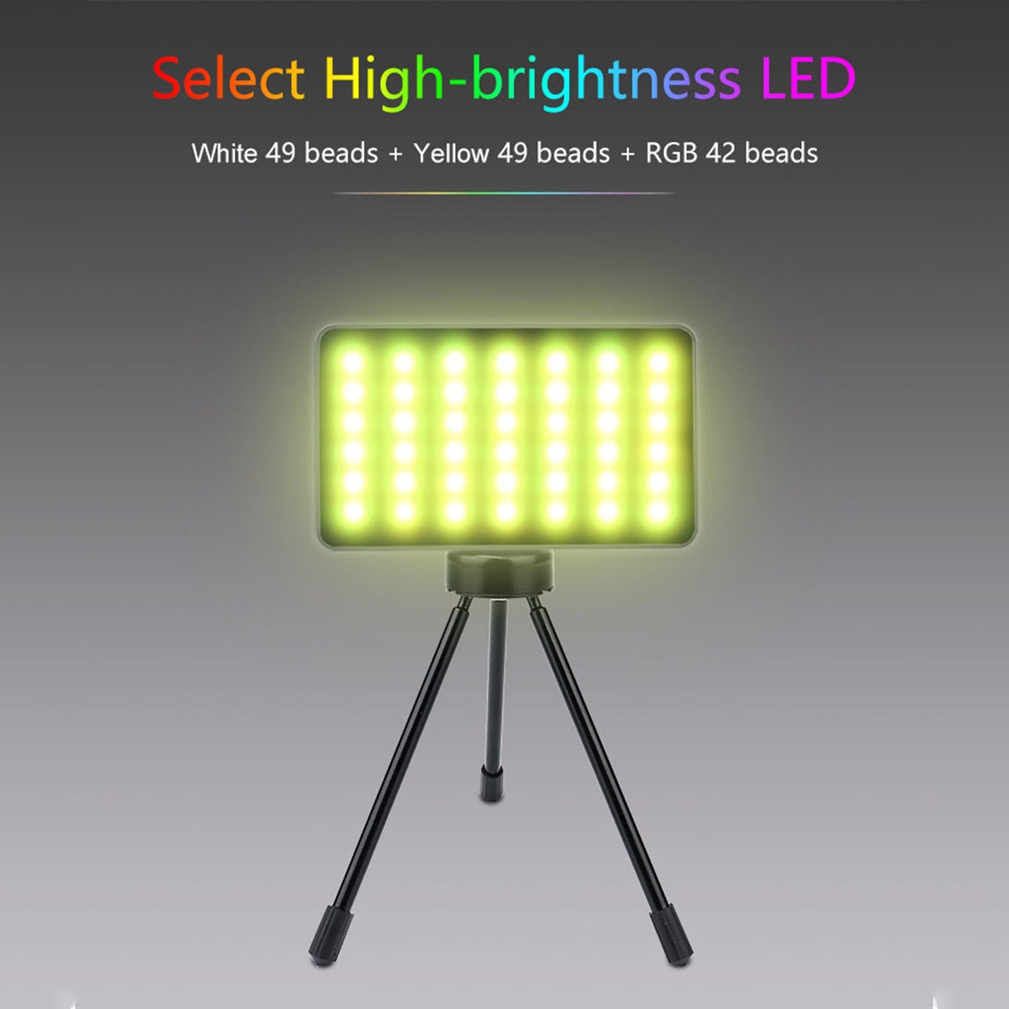 W140 RGB LED Video Light Fill Light Video Camera Mobile Phone Live Beauty Outdoor