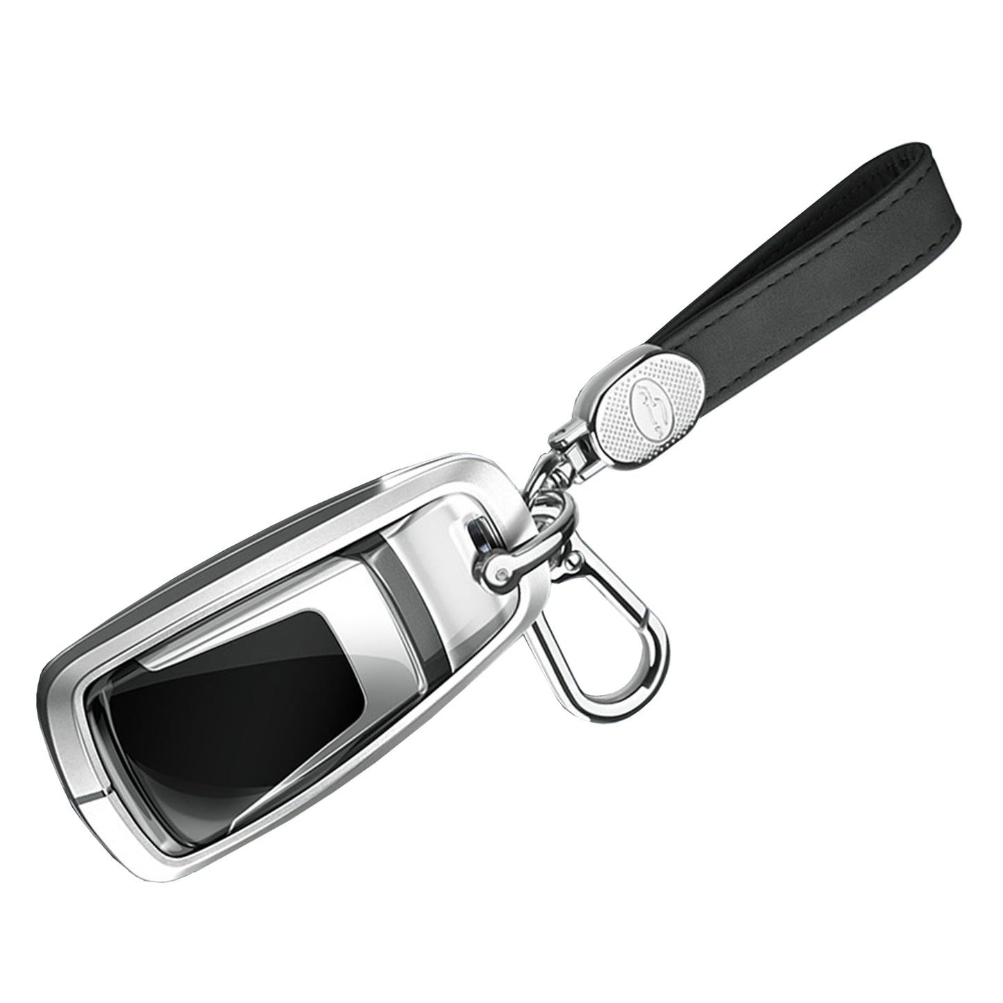 Aluminum Alloy TPU Silvery Car Key Case Cover With Buckle For Audi a6l a4l a3