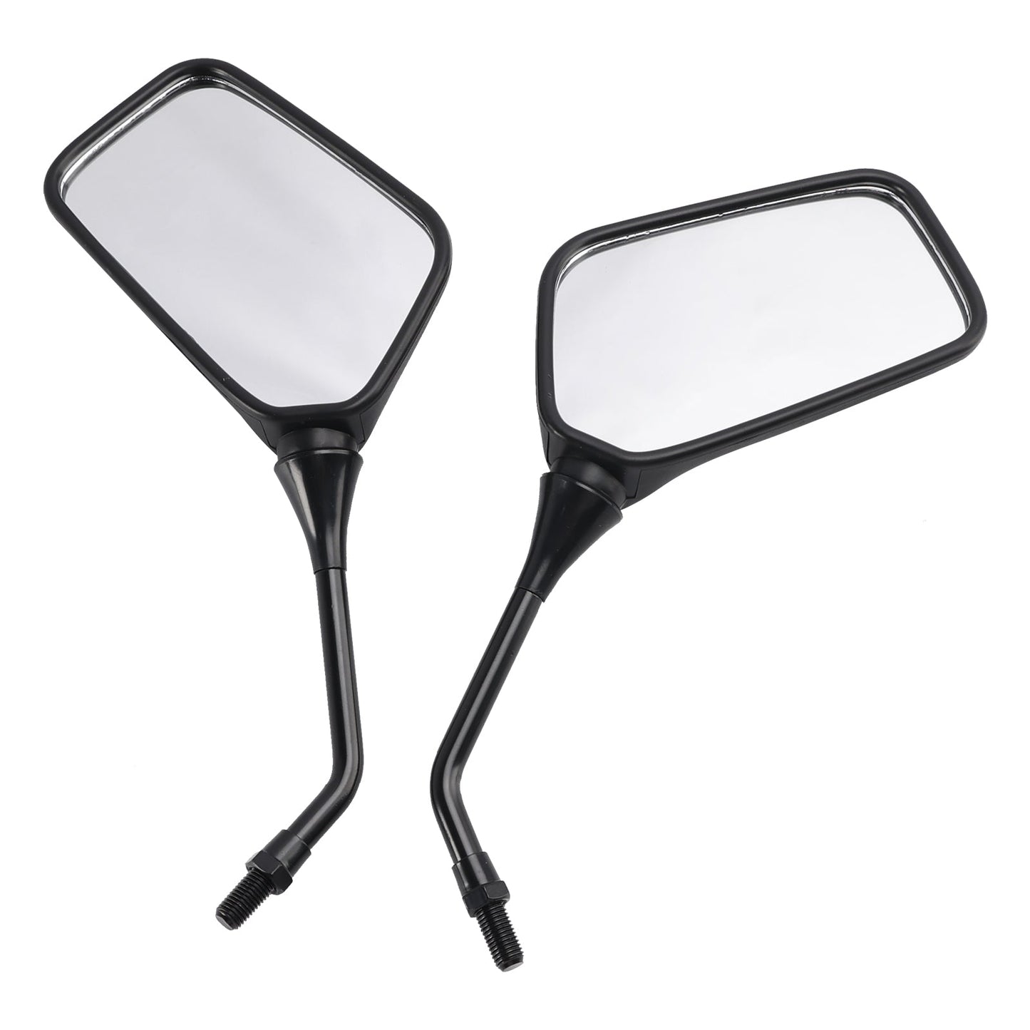 Pair Black Mirrors M10 Rearview Mirrors For Kawasaki KLR250 KLR600 KLR650
