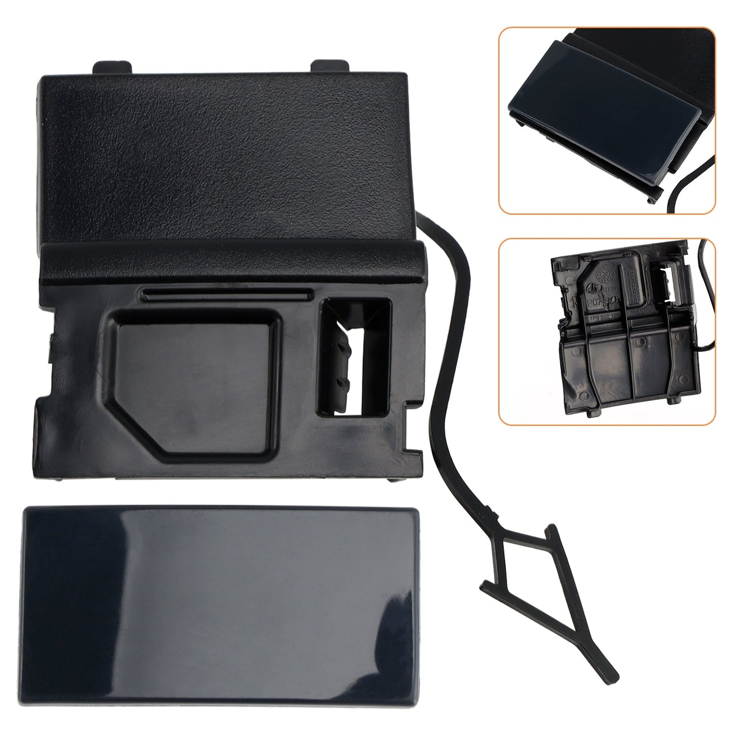 Car Front Right Bumper Tow Hook Eye Cover Cap 7P6807186A For VW Touarge 14-18