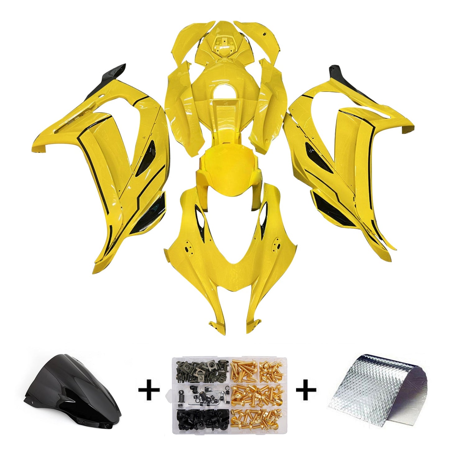 Injection Fairing Kit Bodywork Plastic ABS fit For Kawasaki ZX10R 2016-2020