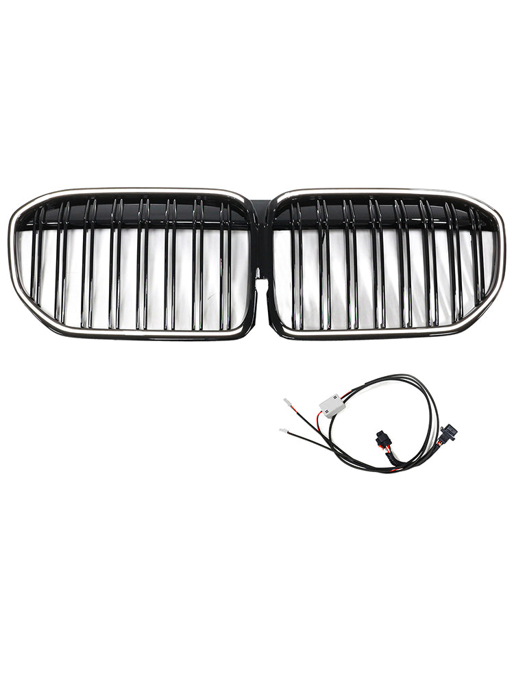 2019-2022 BMW 7 Series G11 G12 Double Slat Gloss Black Front Grill Grille