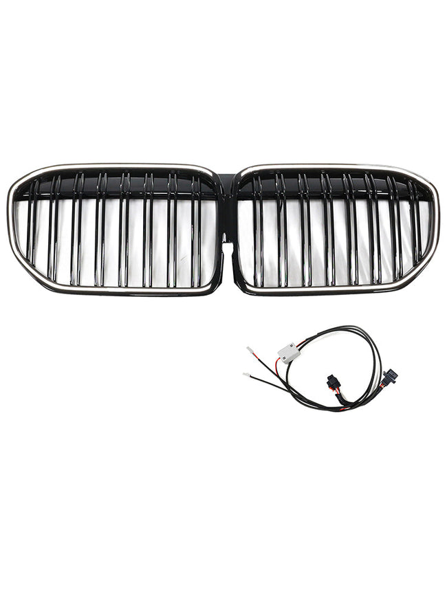 2019-2022 BMW 7 Series G11 G12 Double Slat Gloss Black Front Grill Grille