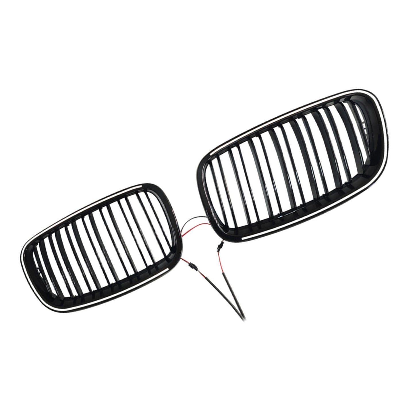 2007-2013 For BMW X5 E70 Gloss Black Front Bumper Kidney Grill Grille 51137157687 51137157688