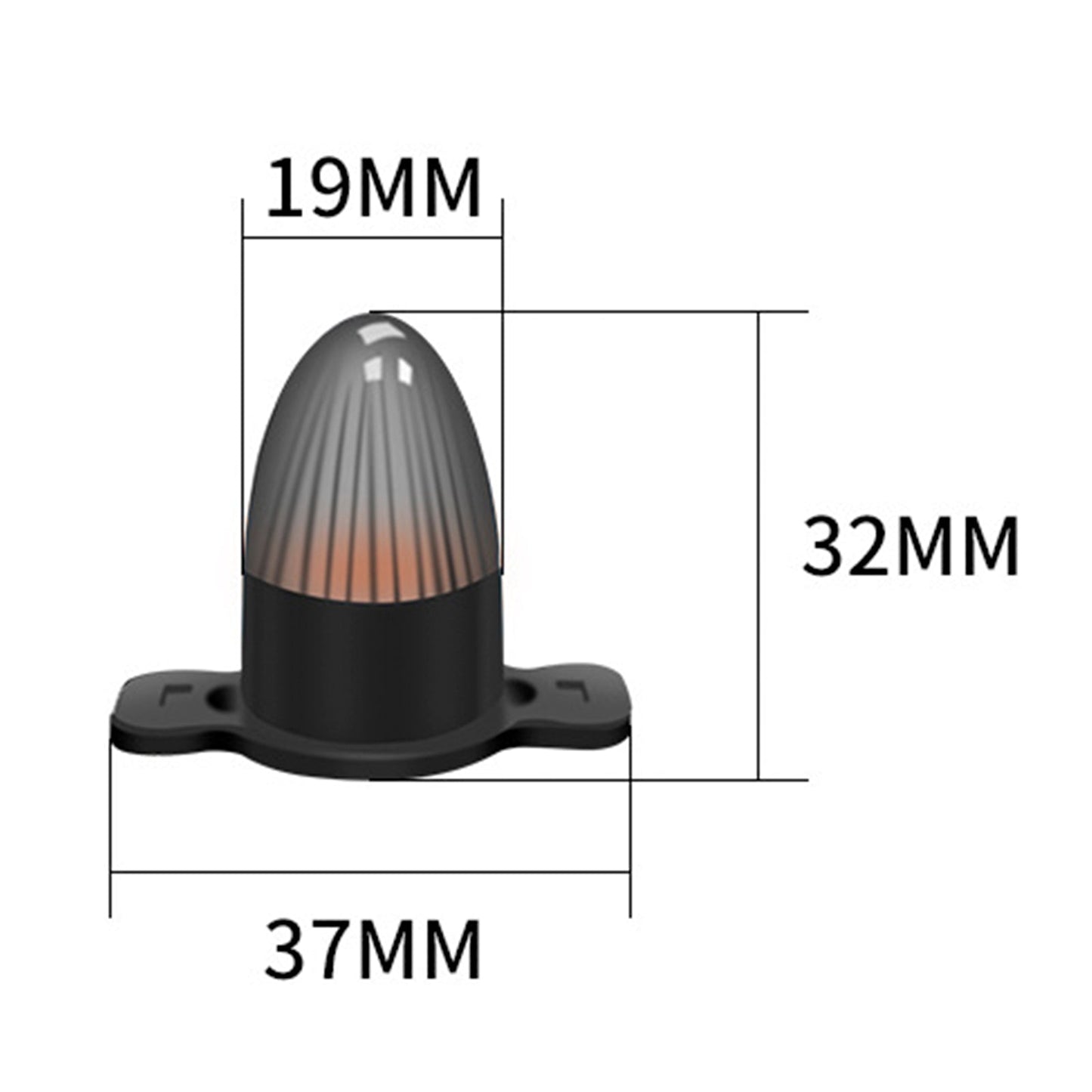 8Pcs Front Grille LED Flashing Lighting Bullet Head Appearance For Universal Car