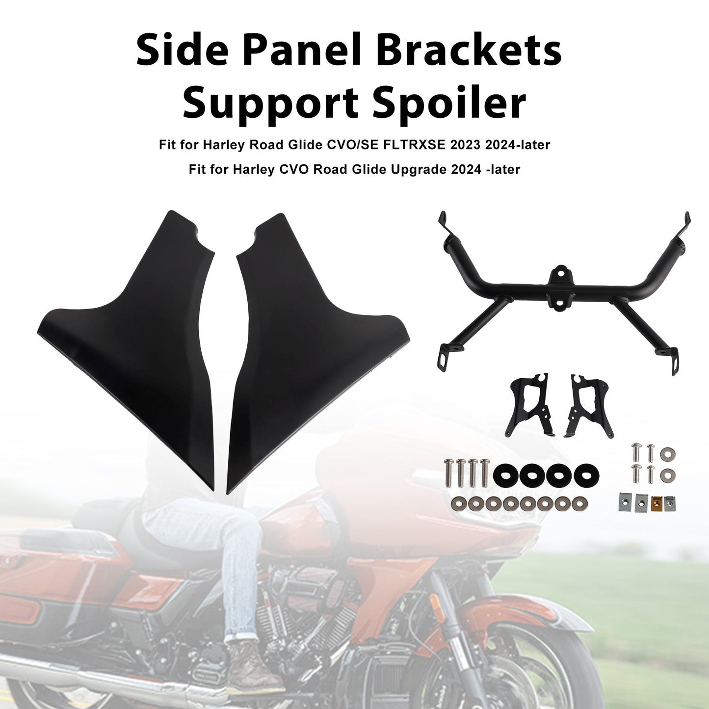 Side Panel Brackets Support Spoiler For CVO 121 117 Road Glide FLTRXSE 2023-2025