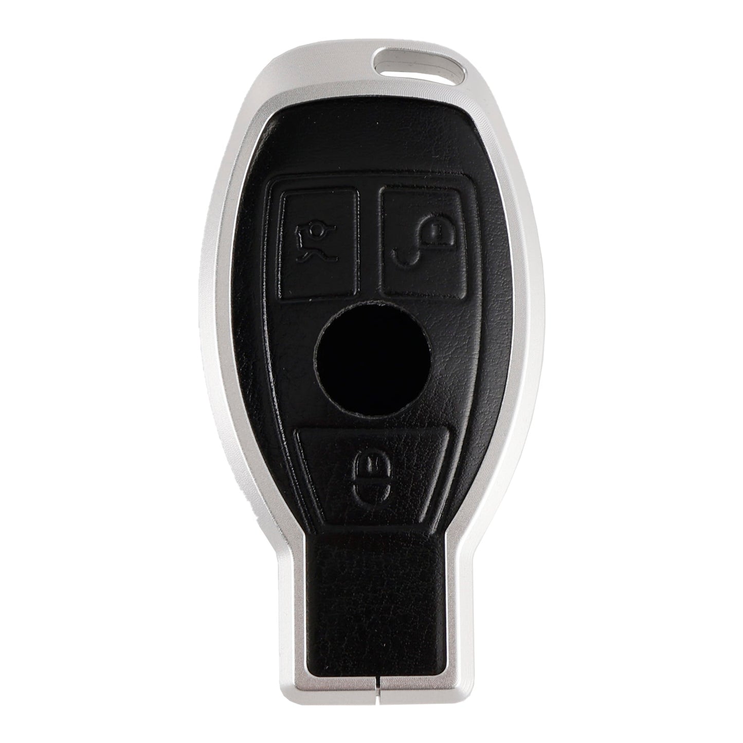 Benz GLC GLK CLS Leather Alloy Aluminum TPU Car Key Black Case Cover