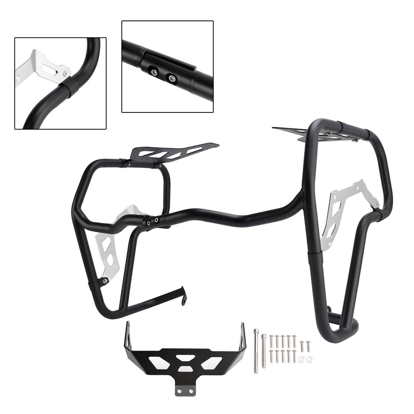 2024-2026 Fit Black For Bmw R1300Gs Crash Bar Lower Engine Guard Steel Frame Adv