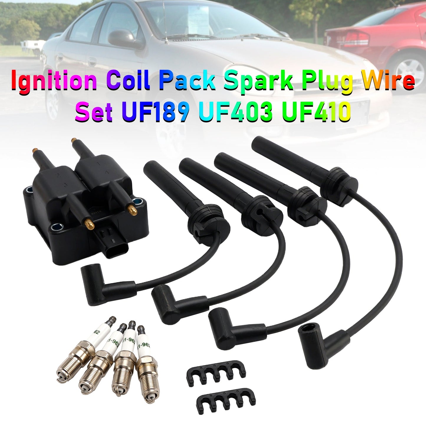1997-2003 DODGE RAM 3500 PICKUP Ignition Coil Pack Spark Plug Wire Set UF189 UF403 UF410
