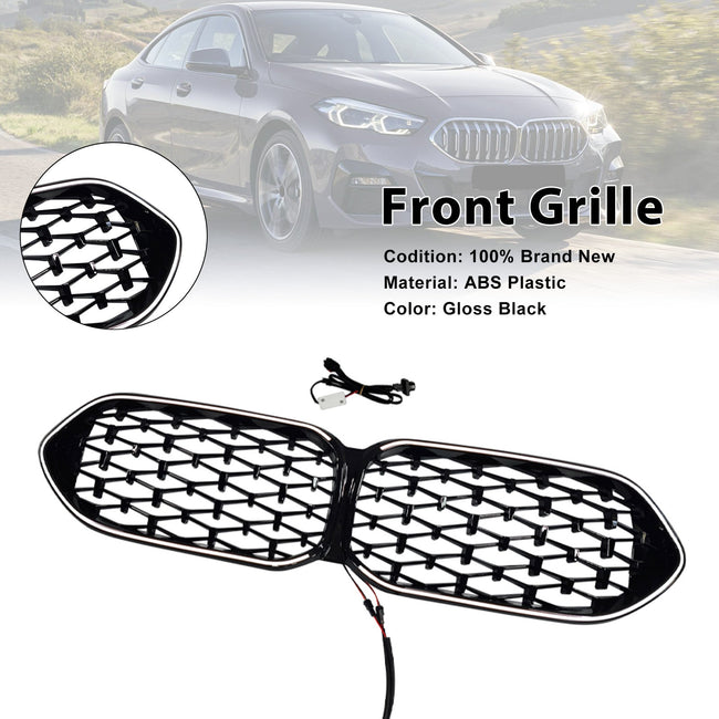 2020-2023 Fit BMW 2 Series F44 Coupe Diamond Gloss Black Front Grille Grill