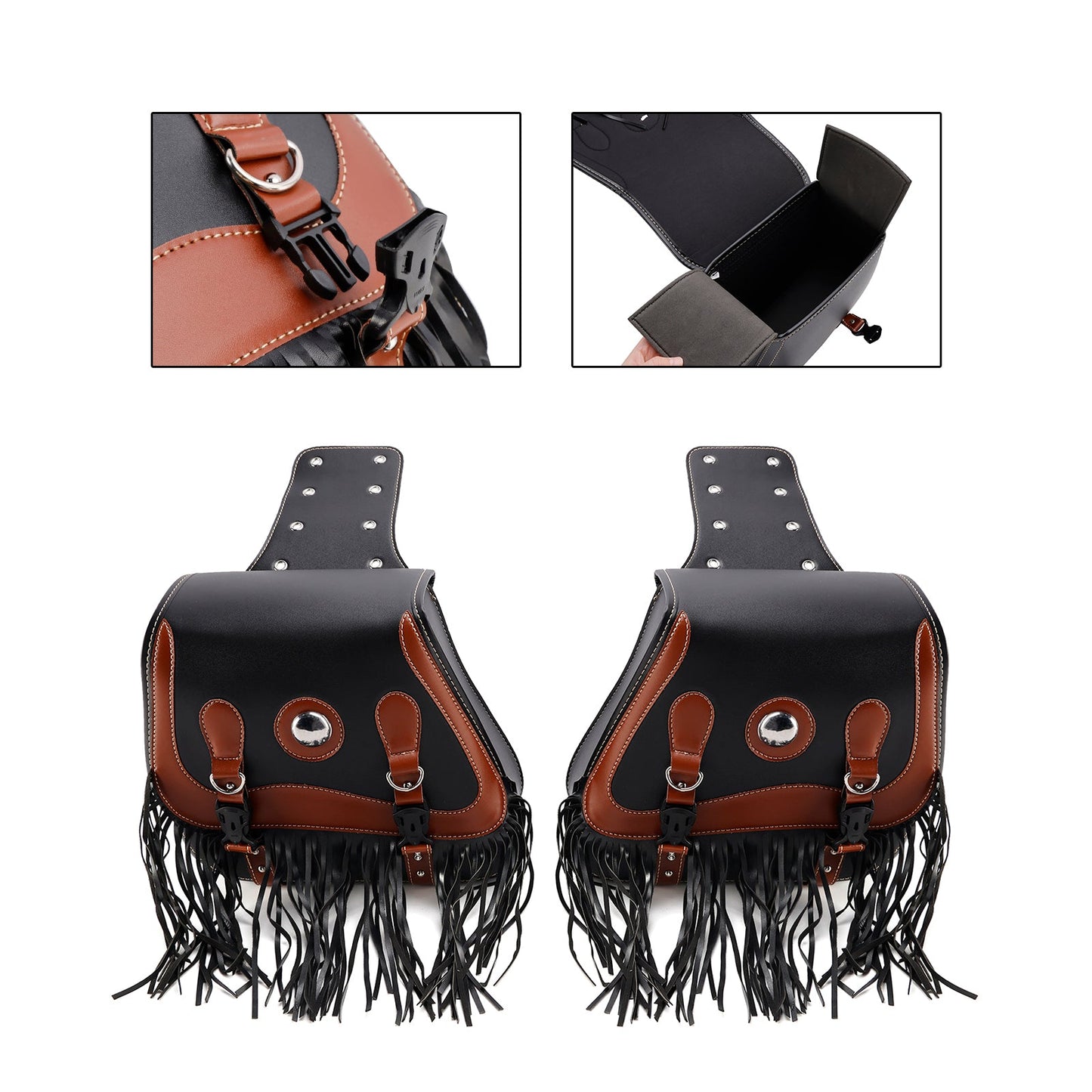 Tail Bag Side Saddlebag Tail Bag Luggage Pouch Storage Black 26L For Motorbike