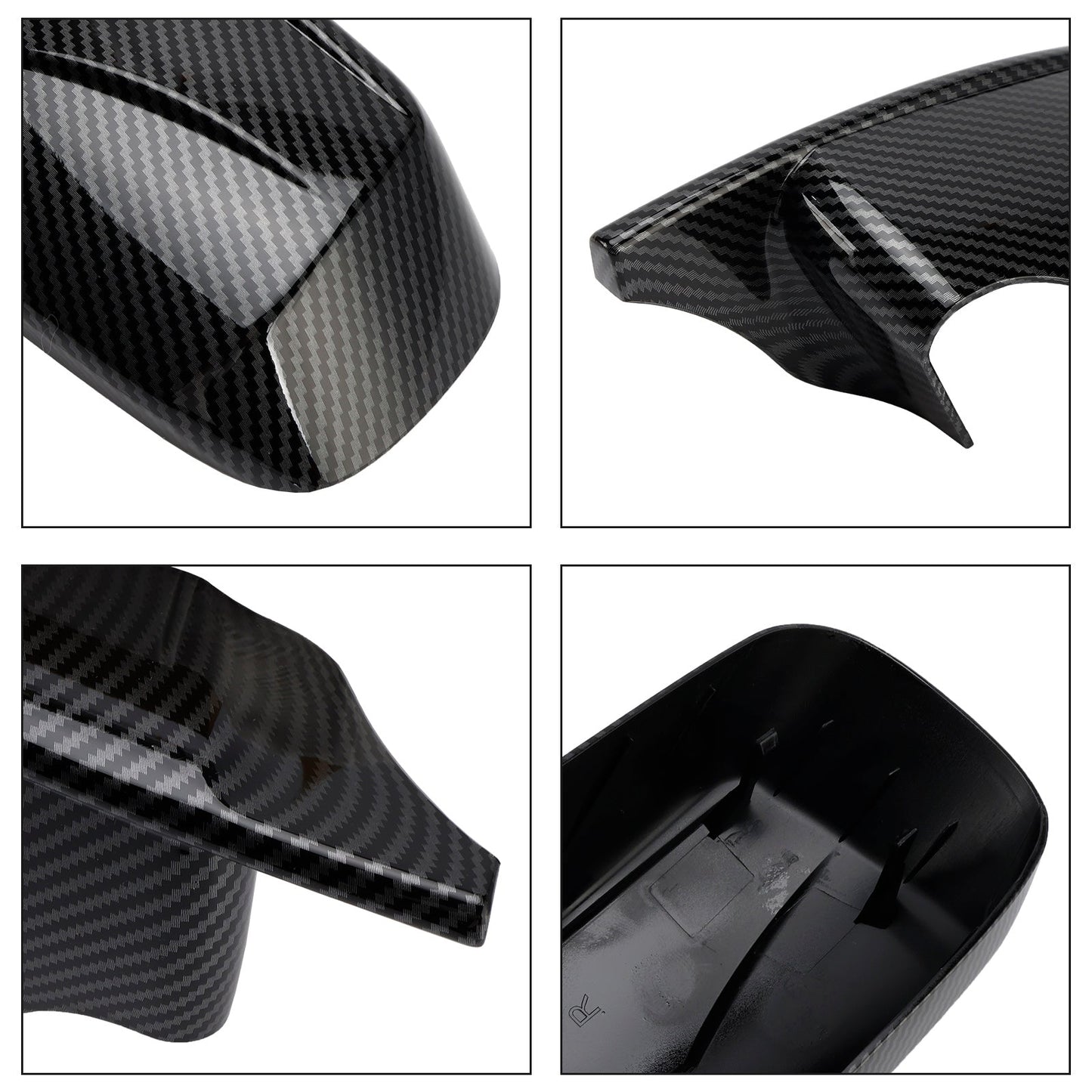 2PCS M Style Wing Car Side Mirror Cover Caps for BMW E46 Sedan E39 4DR 1998-2005