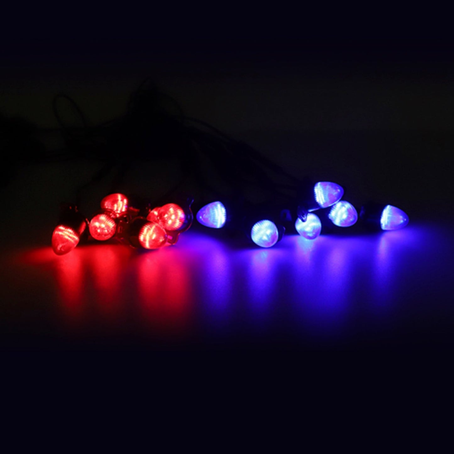 6Pcs Front Grille LED Flashing Lighting Bullet Head Appearance For Universal Car